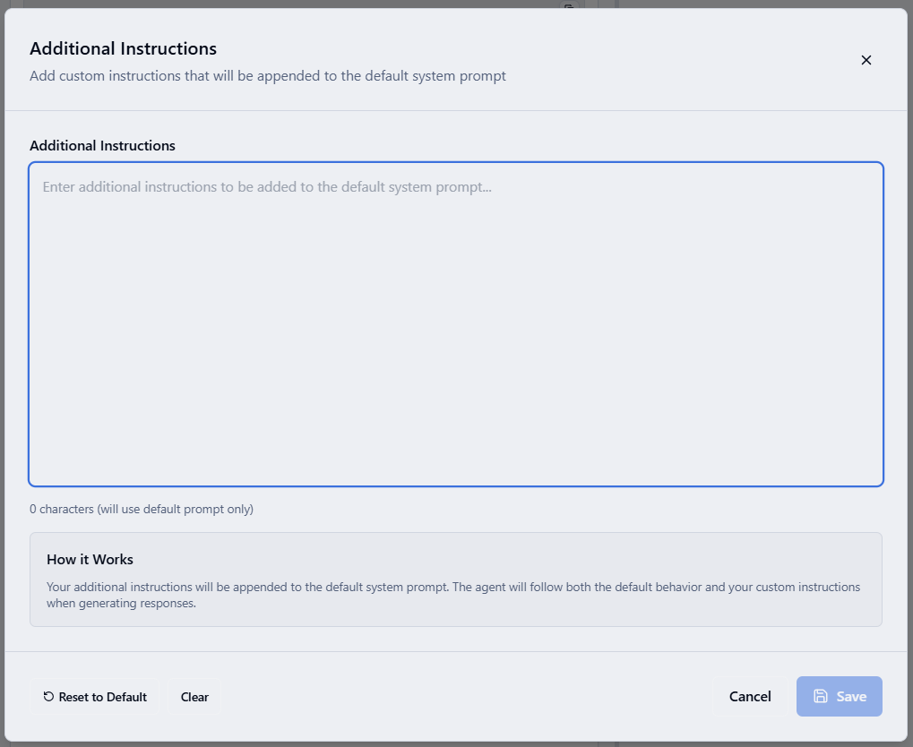 Additional Instructions