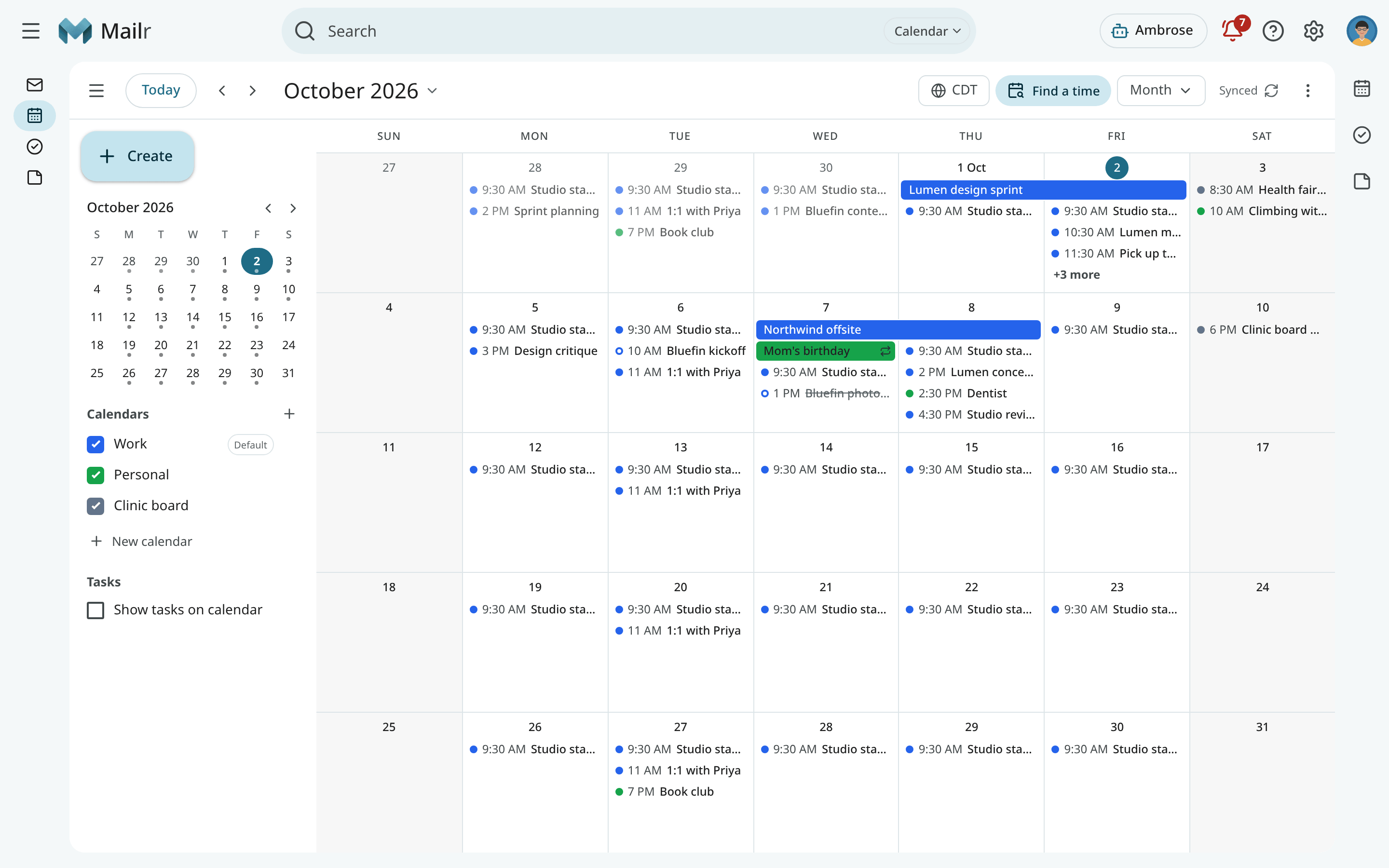 Month view