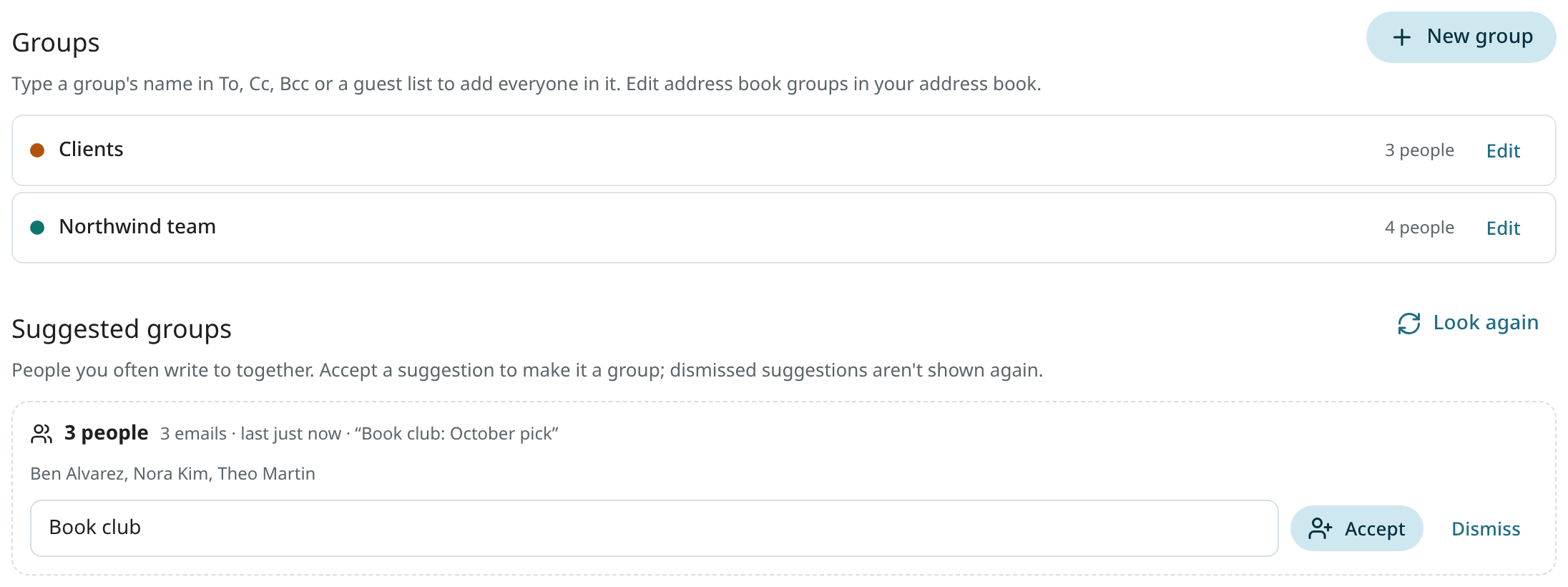 Groups and a suggested group