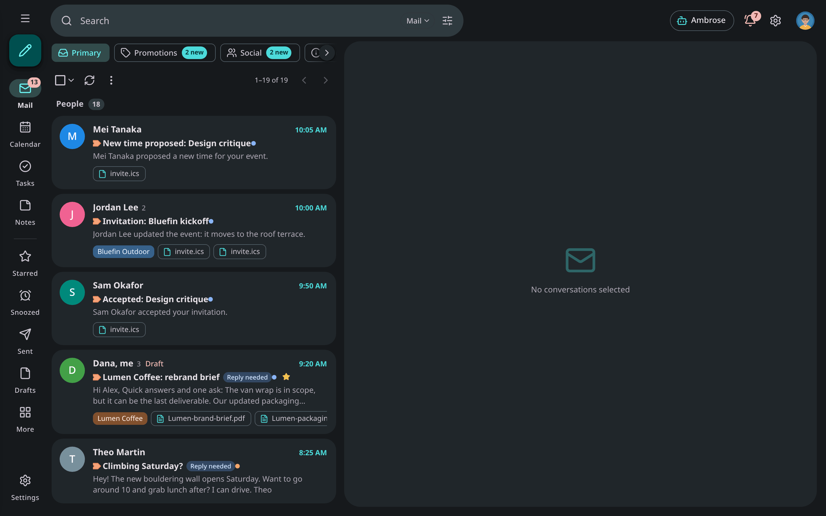 Cards style, dark, with the teal accent