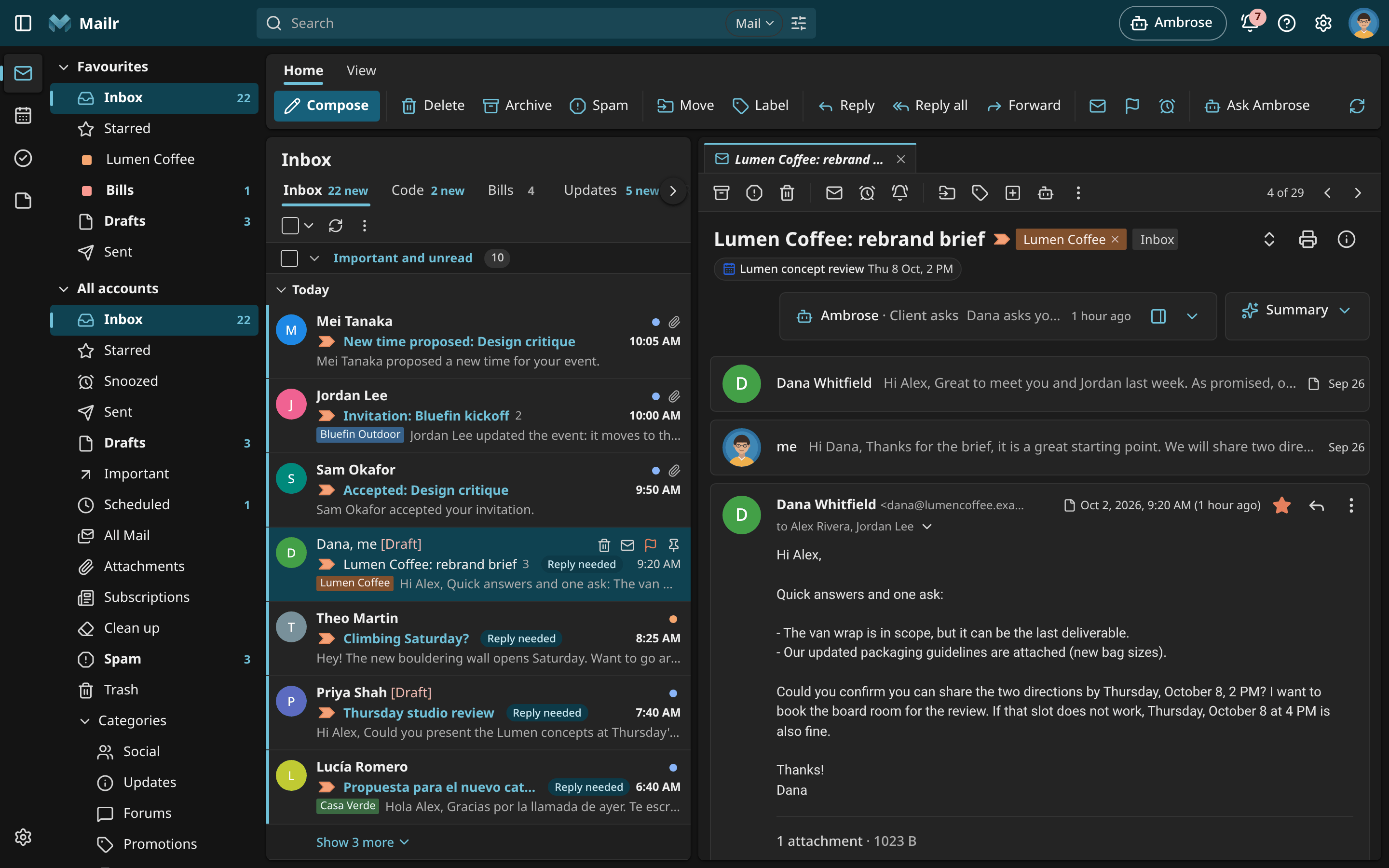 Workspace style, dark