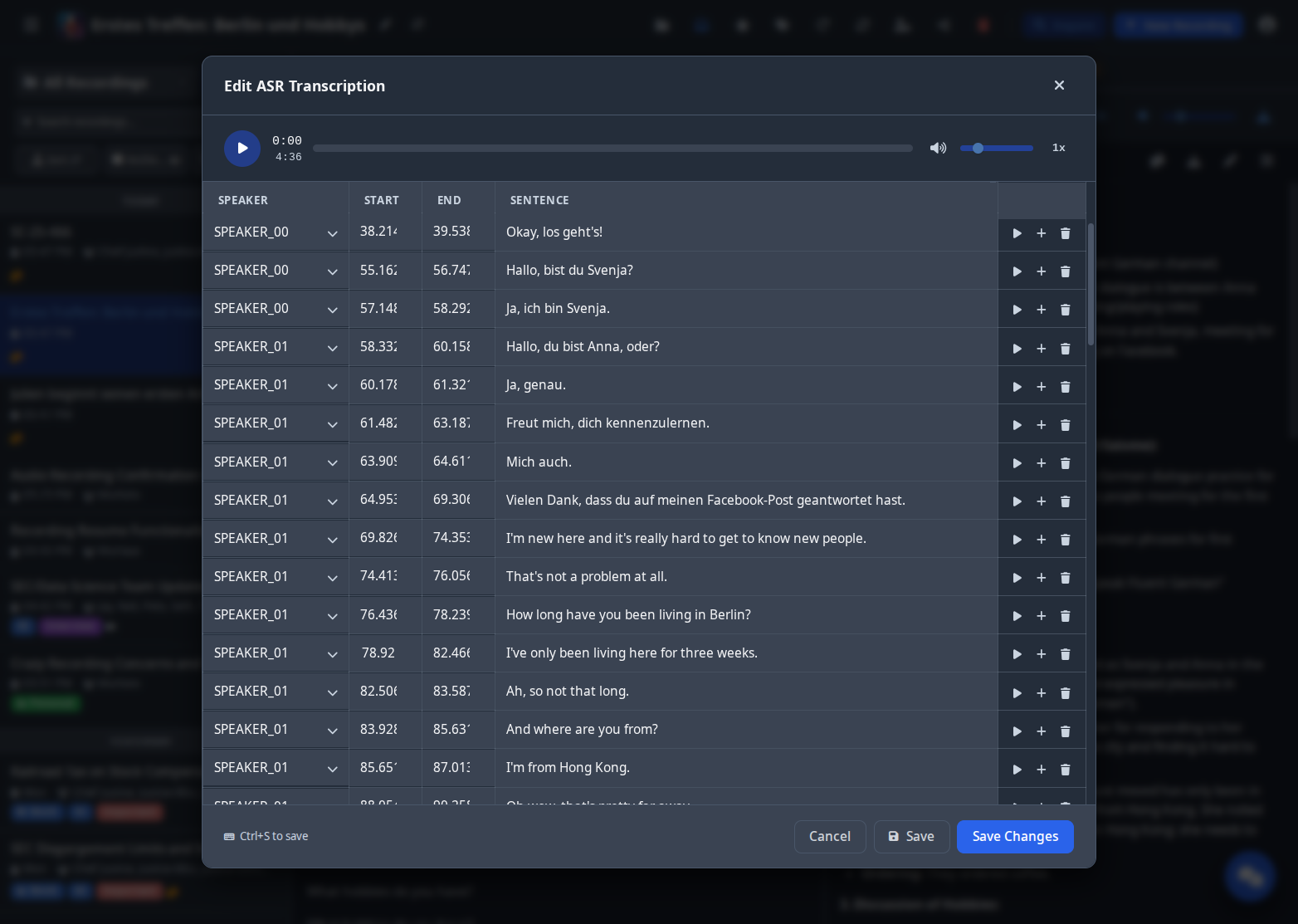 ASR Transcription Editor