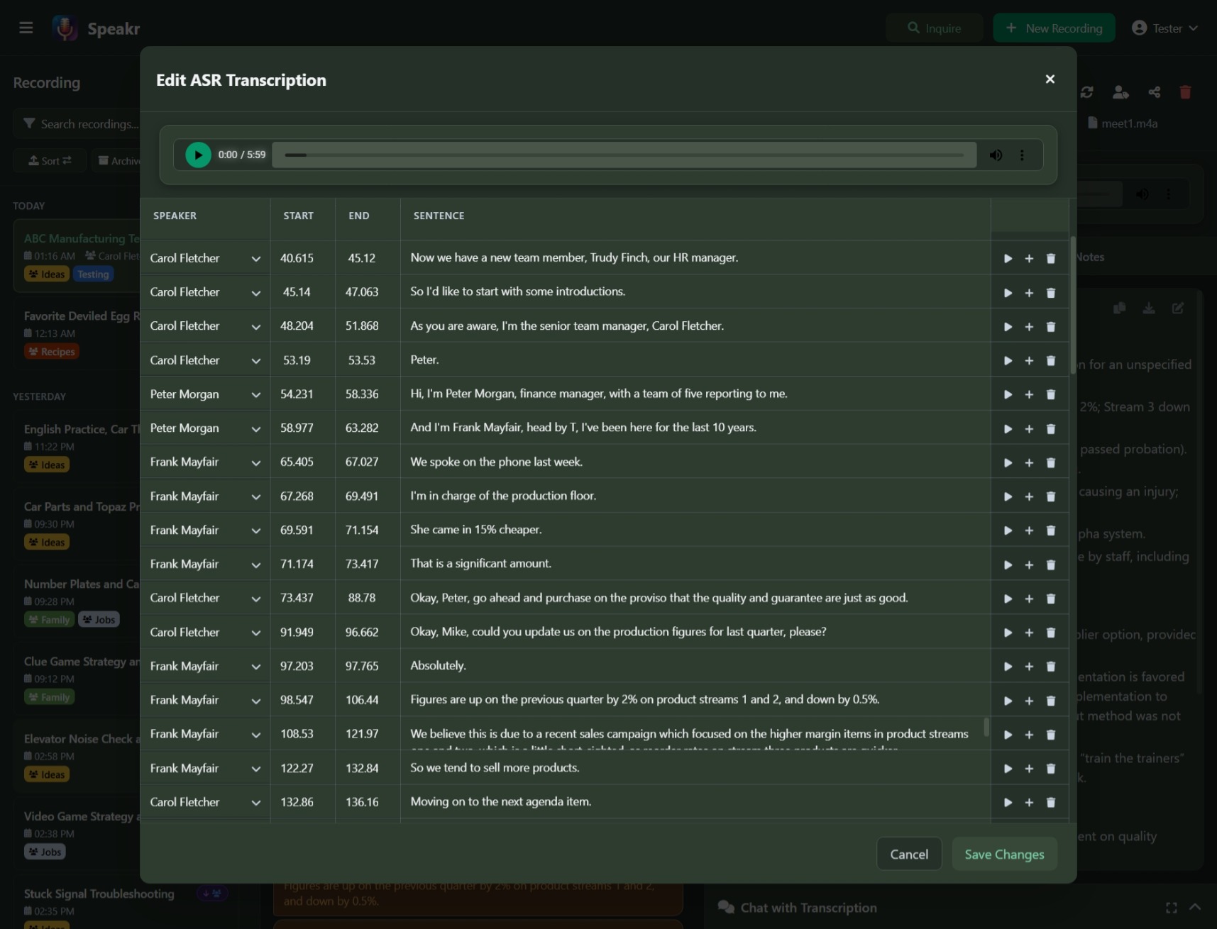 ASR Transcript Editor