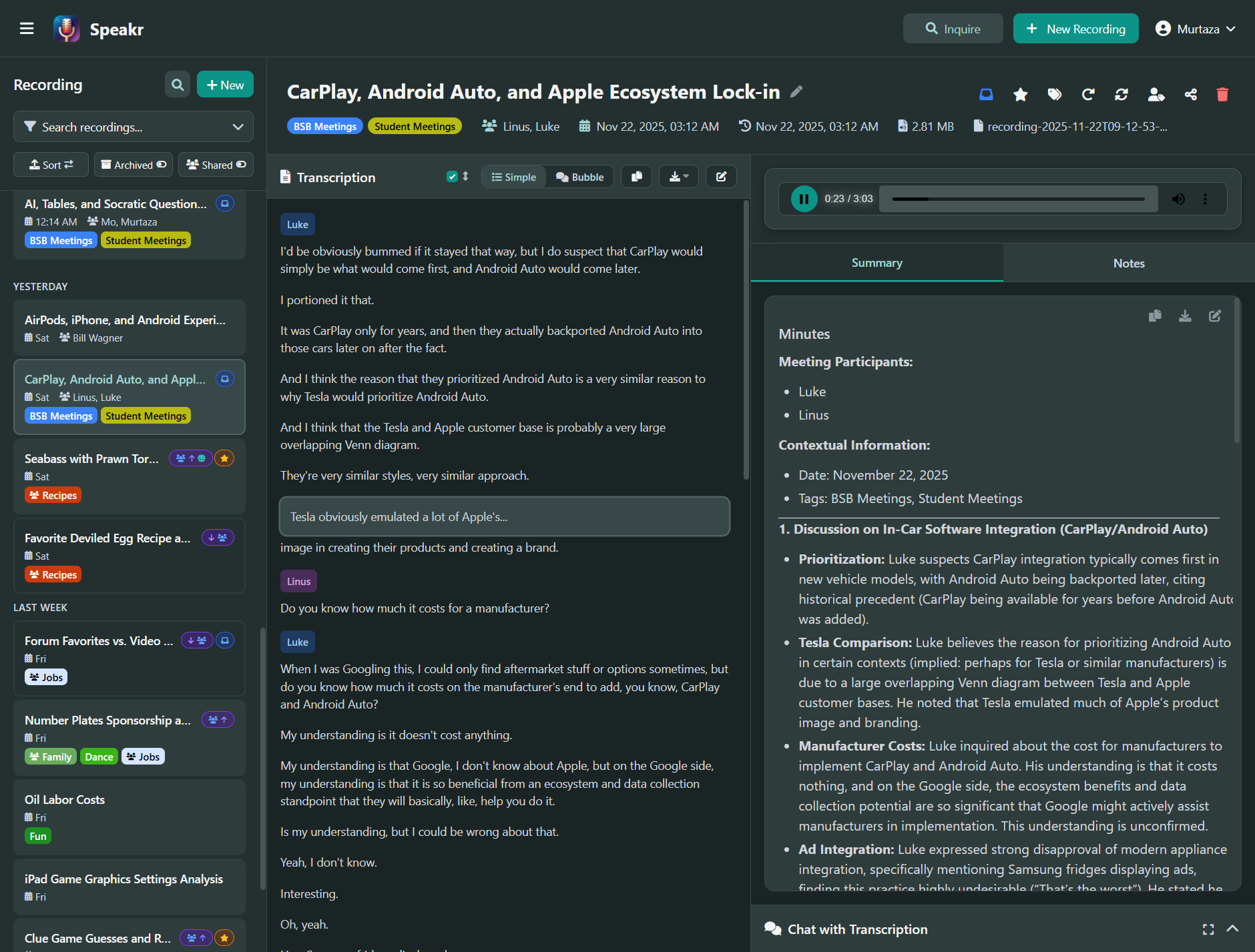 Follow Mode Dark Theme
