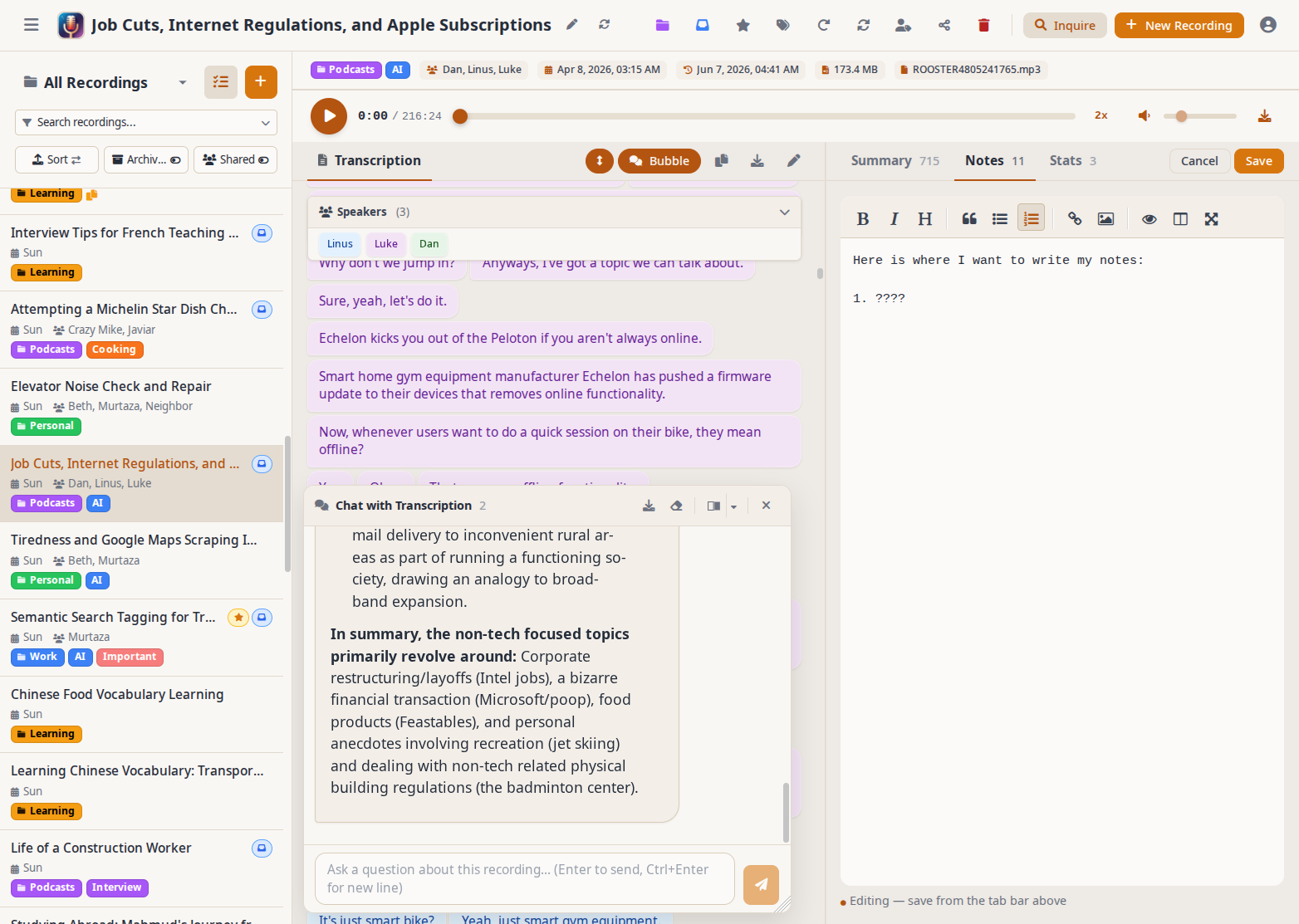 Chat Interface
