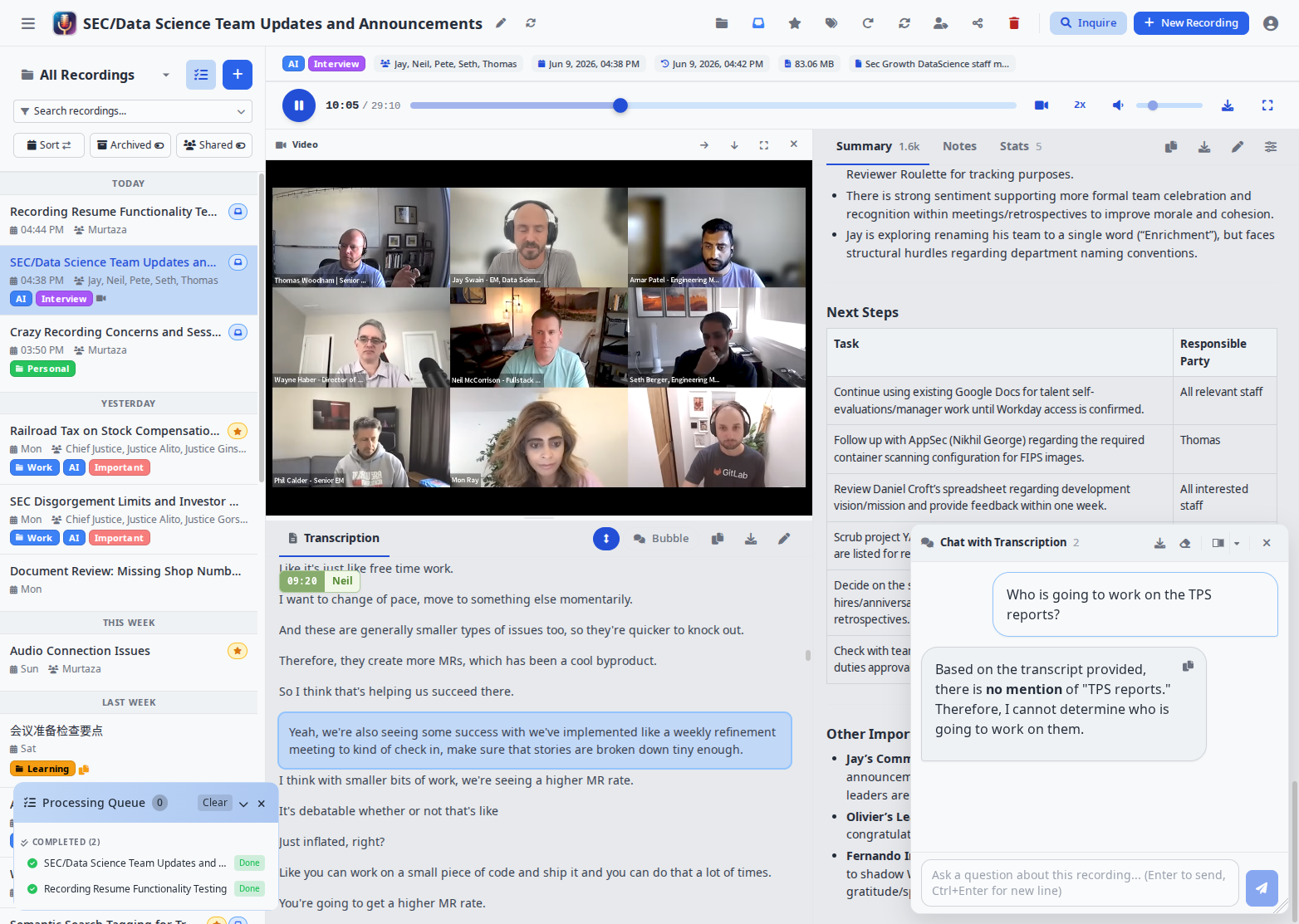 Main Interface