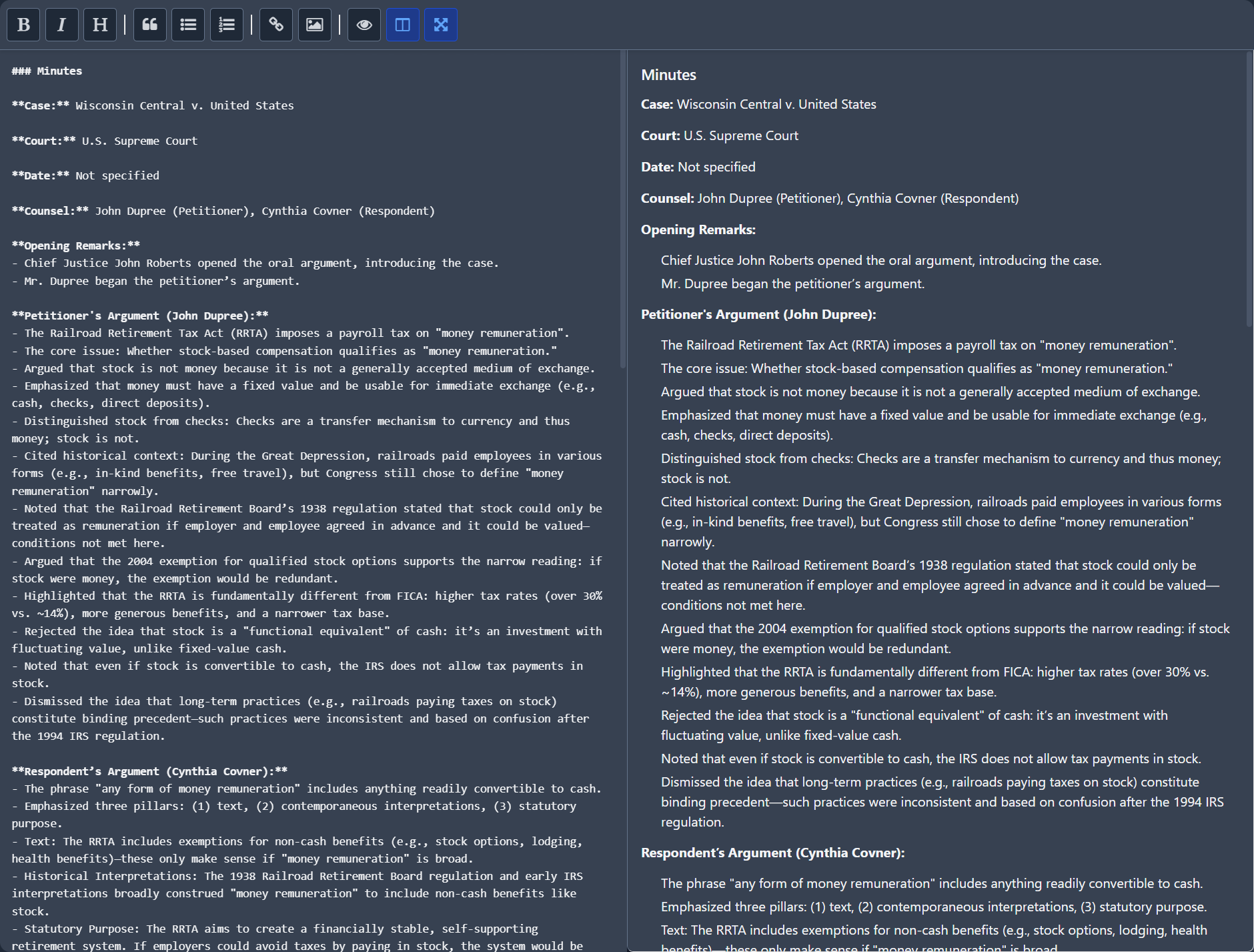 Fullscreen Markdown Editor