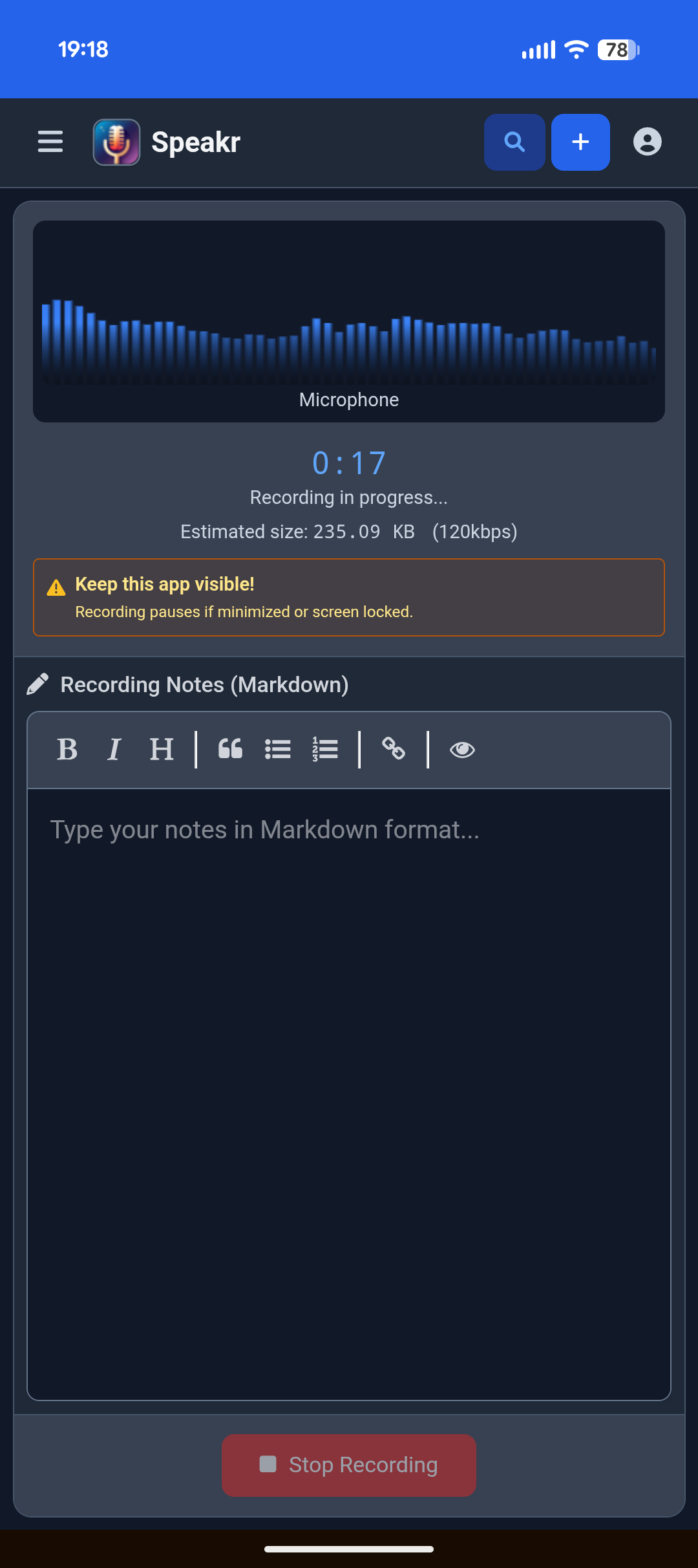 Mobile recording