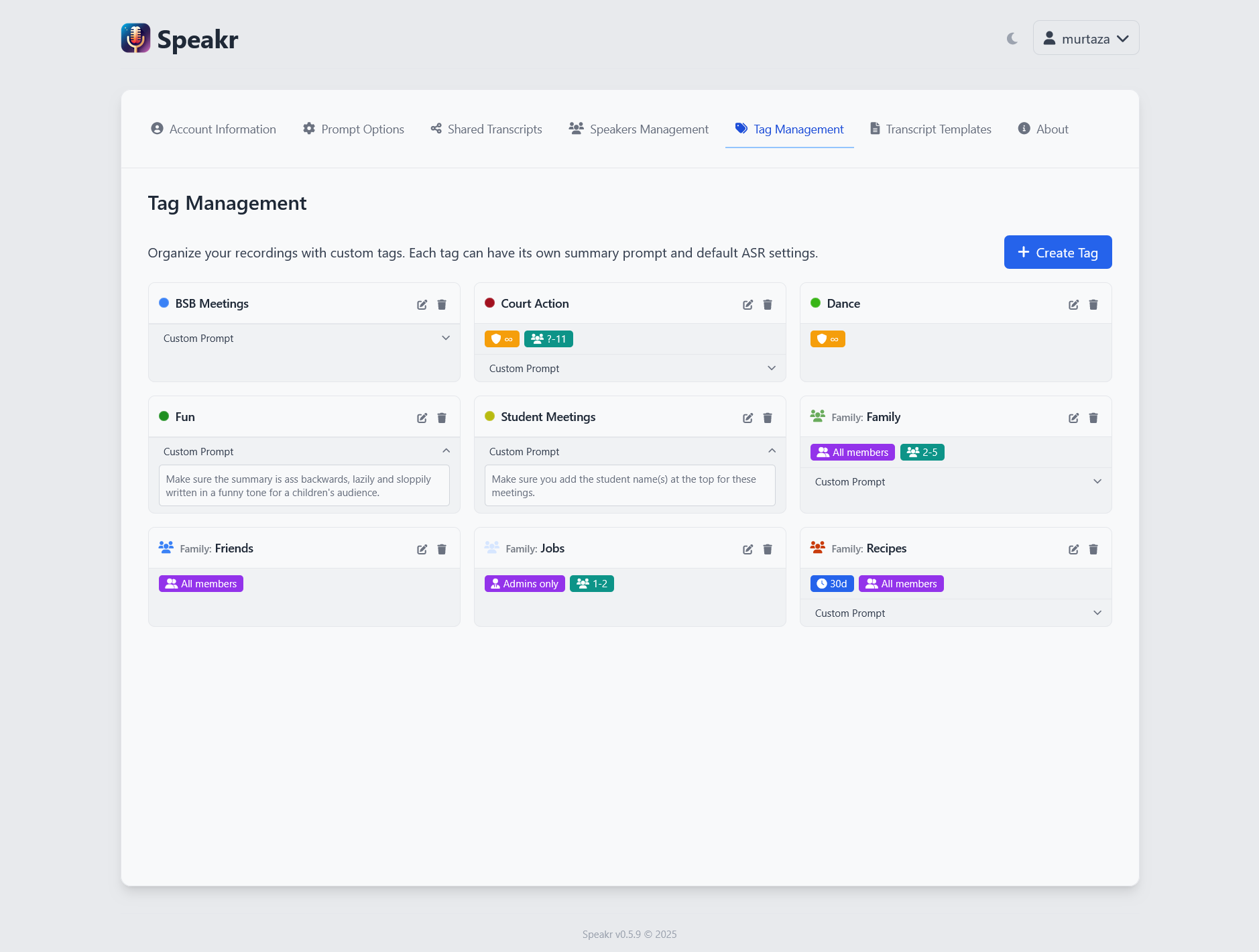 Enhanced Tag Management